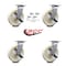 Service Caster 8 Inch Nylon Caster Set with Roller Bearing and Brake/Swivel Lock SCC-30CS820-NYR-TLB-BSL-4 - alternate 4